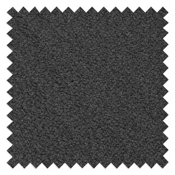 Ecksofa HUDSON 3-Sitzer mit Longchair Teddy-Bouclé Stoff Bony: Anthrazit - Breite: 251 cm - Longchair davorstehend rechts