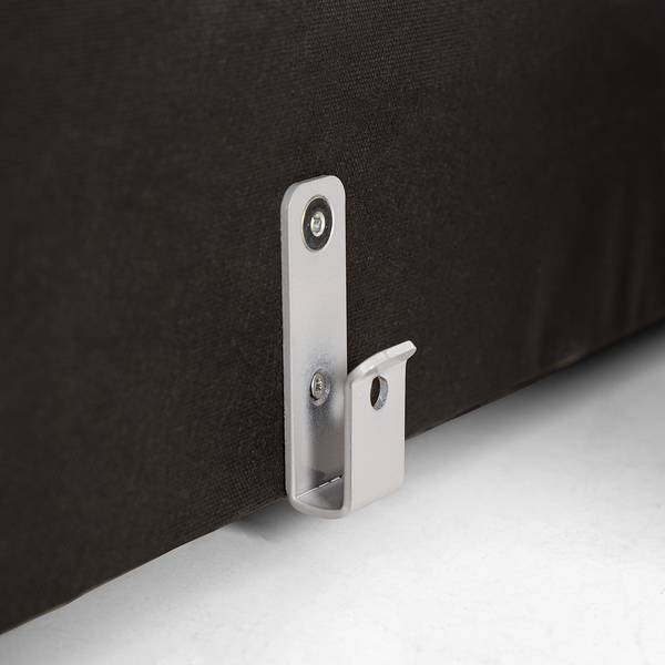 Ecksofa HUDSON 3-Sitzer mit Recamiere Cordstoff Snor: Grau - Ottomane davorstehend links