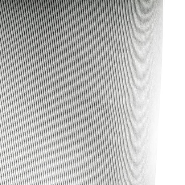 Ecksofa HUDSON 3-Sitzer mit Recamiere Cordstoff Snor: Grau - Ottomane davorstehend links