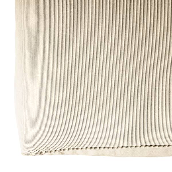 Wohnlandschaft HUDSON Cordstoff Snor: Beige - Longchair davorstehend links / Ottomane rechts