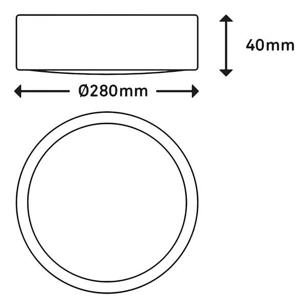 LED-plafondlamp Runa I nylon / ijzer - 1 lichtbron - zwart