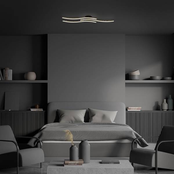 LED-plafondlamp Rey III kunststof / ijzer - 3 lichtbronnen