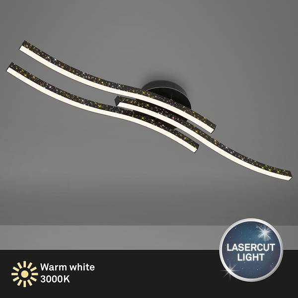LED-plafondlamp Rey III kunststof / ijzer - 3 lichtbronnen