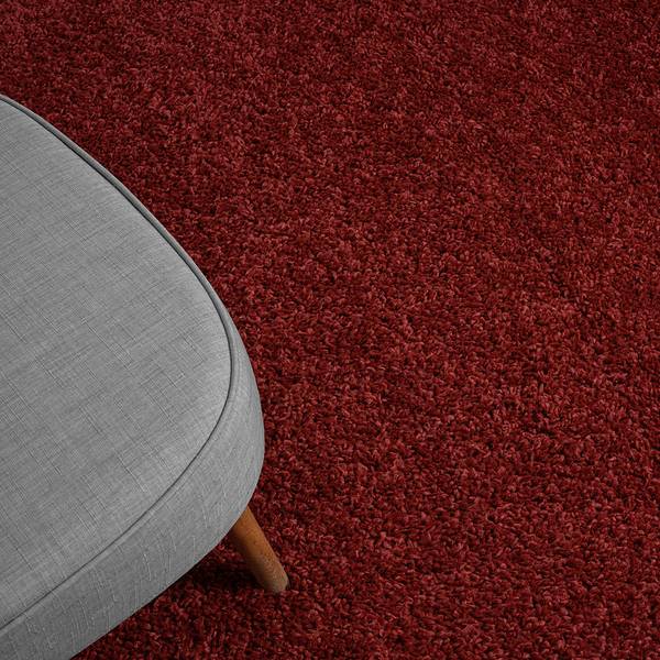 Hoogpolig vloerkleed My Shaggy polypropeen/jute - wijnrood - 200 x 290 cm