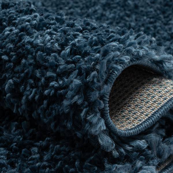 Hoogpolig vloerkleed My Shaggy polypropeen/jute - donkerblauw - 200 x 290 cm