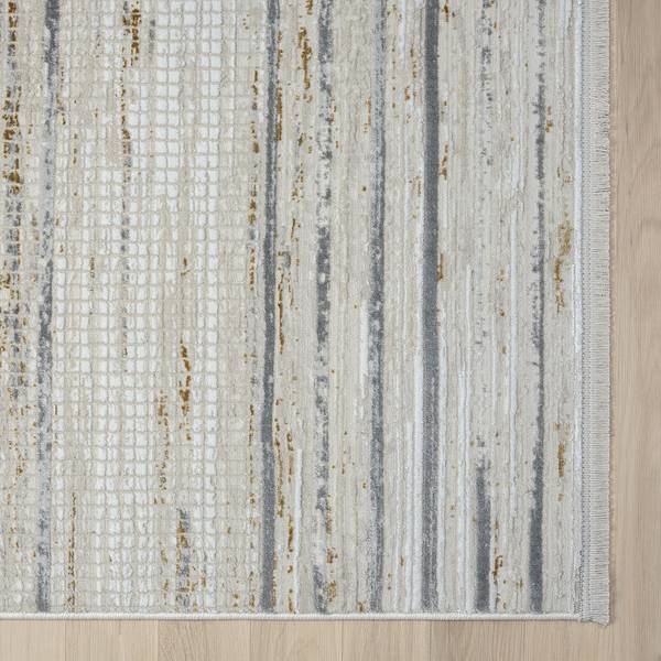 Laagpolig vloerkleed My Love polyester/katoen - beige - 200 x 290 cm