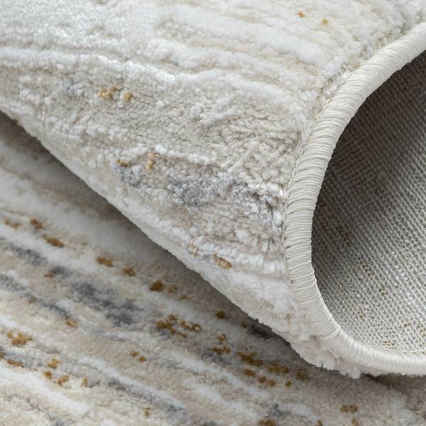 Laagpolig vloerkleed My Passion polyester/katoen - beige - 120 x 120 cm