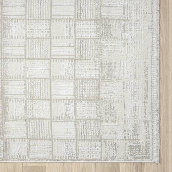 Laagpolig vloerkleed My Wonder polyester/katoen - beige - 80 x 150 cm