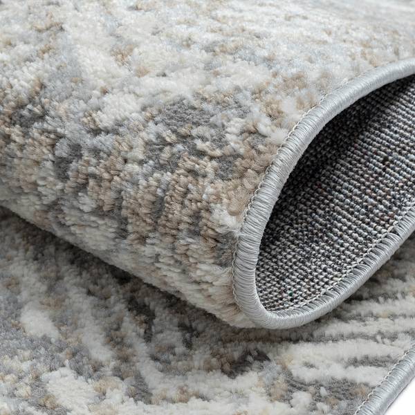 Kurzflorteppich My Heart Polyester / Baumwolle - Beige / Grau - 200 x 290 cm