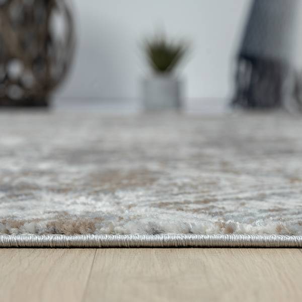 Kurzflorteppich My Heart Polyester / Baumwolle - Beige / Grau - 200 x 290 cm