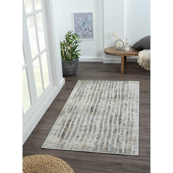 Kurzflorteppich My Soul Polyester / Baumwolle - Beige / Grau - 80 x 150 cm