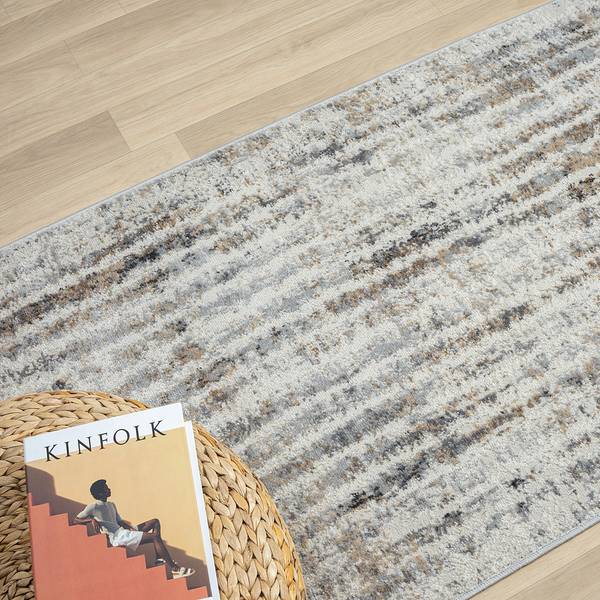 Kurzflorteppich My Soul Polyester / Baumwolle - Beige / Grau - 80 x 150 cm