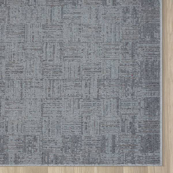 Laagpolig vloerkleed My Mood polyester/katoen - beige/grijs - 80 x 150 cm