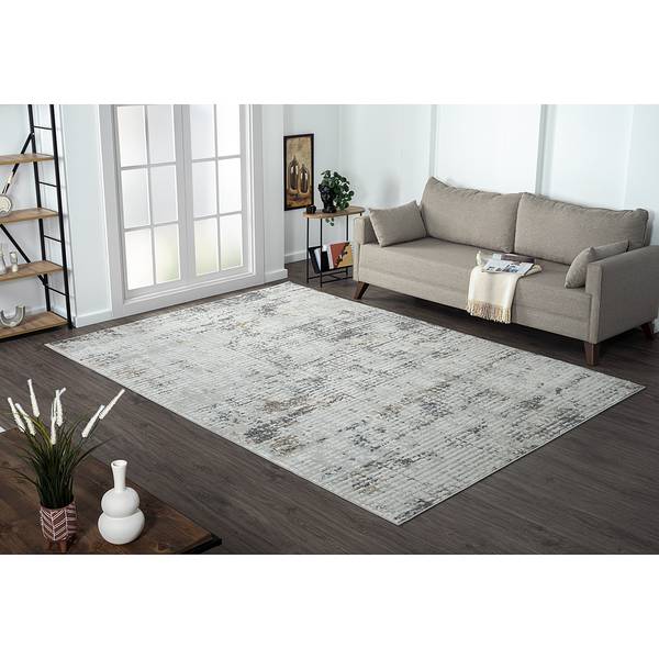 Kurzflorteppich My Joy Polyester / Baumwolle - Beige / Grau - 200 x 290 cm