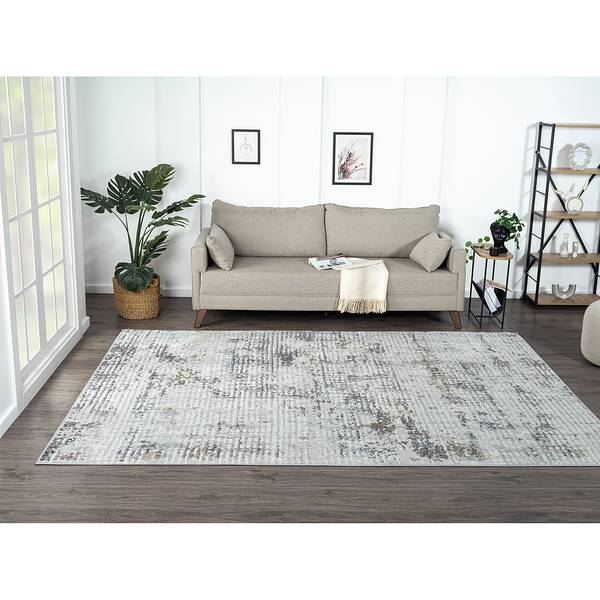 Kurzflorteppich My Joy Polyester / Baumwolle - Beige / Grau - 200 x 290 cm