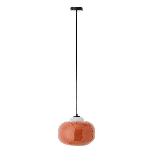 Pendelleuchte Blop Farbglas / Eisen - 1-flammig - Orange