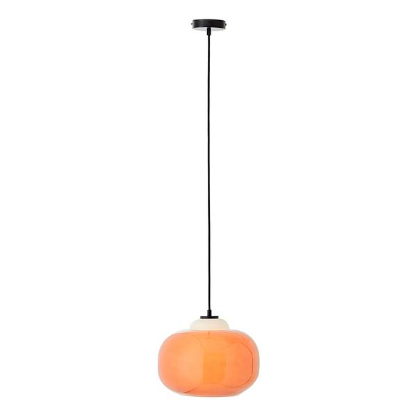 Pendelleuchte Blop Farbglas / Eisen - 1-flammig - Orange