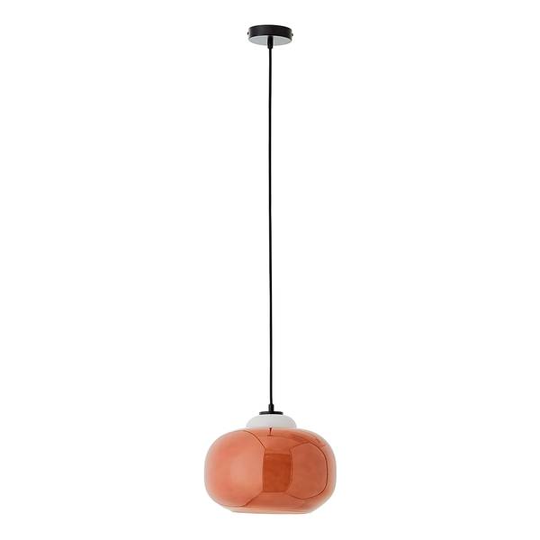 Pendelleuchte Blop Farbglas / Eisen - 1-flammig - Orange