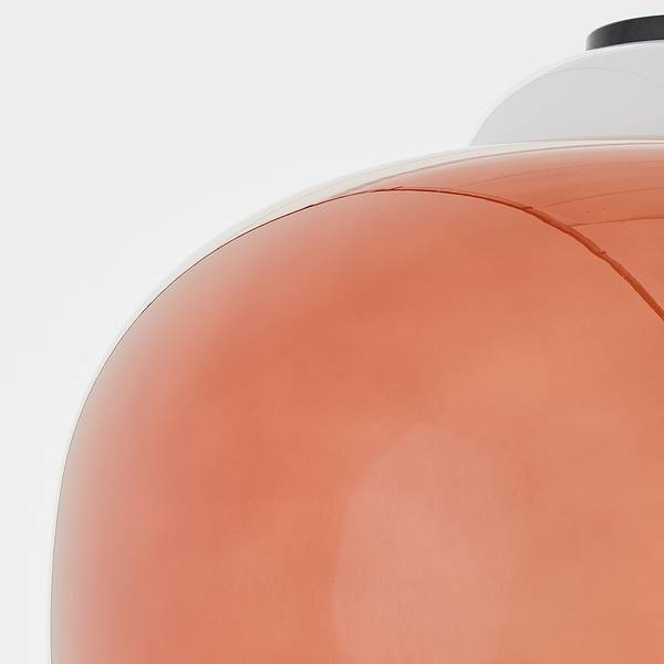 Pendelleuchte Blop Farbglas / Eisen - 1-flammig - Orange