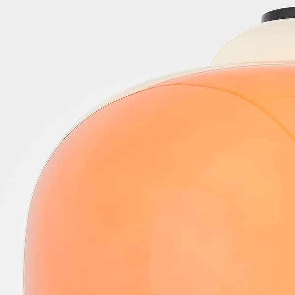 Pendelleuchte Blop Farbglas / Eisen - 1-flammig - Orange