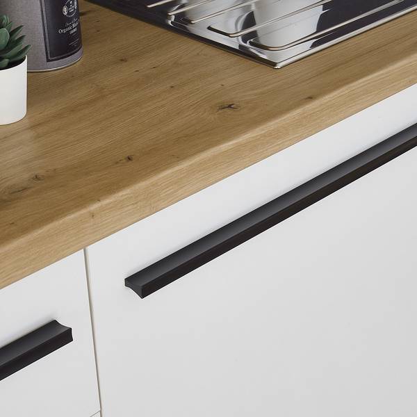 Küchenzeile Packwood Inklusive Elektrogeräte - Weiß / Eiche Artisan Dekor