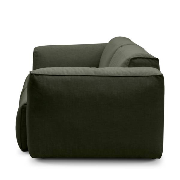 3-Sitzer Sofa HUDSON Webstoff Saia: Graugrün meliert