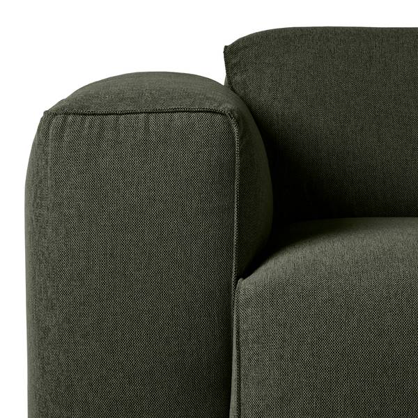 3-Sitzer Sofa HUDSON Webstoff Saia: Graugrün meliert