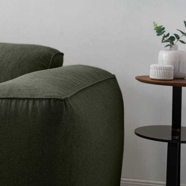 3-Sitzer Sofa HUDSON Webstoff Saia: Graugrün meliert
