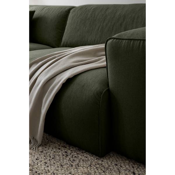 3-Sitzer Sofa HUDSON Webstoff Saia: Graugrün meliert
