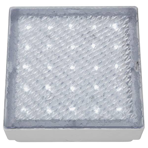 Luminaire encastré au sol LED Blanc - Métal - 15 x 8 x 15 cm