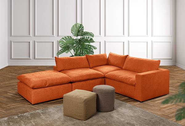 Modulo angolare Nizza Rame - 120 x 102 x 84 cm