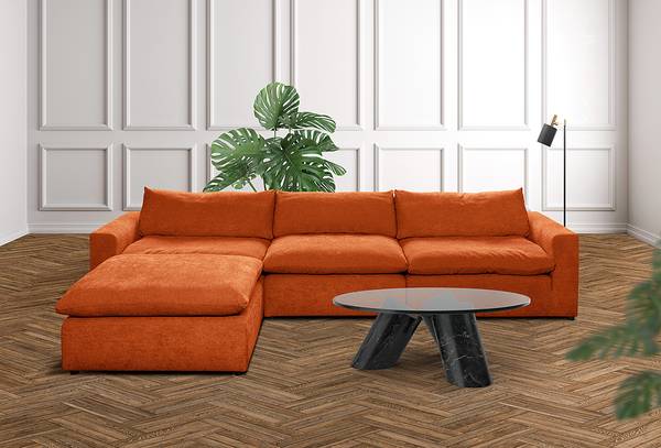 Modulo angolare Nizza Rame - 120 x 102 x 84 cm