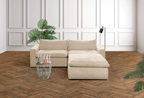 Modulaire hoek Nizza beige - 120 x 102 x 84 cm