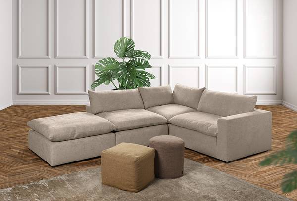 Modulo angolare Nizza Grigio - 84 x 102 x 120 cm