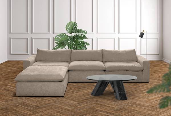Modulo angolare Nizza Grigio - 84 x 102 x 120 cm