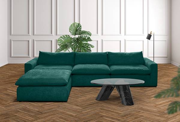 Modulo angolare Nizza Turchese - 84 x 102 x 120 cm
