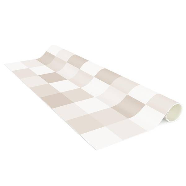 Vinyl vloerkleed Kleurrijk Schaakbord Vinyl/polyester - 120 x 120 cm