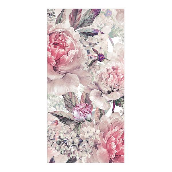 Tappeto Peonie acquarellate Vinile / Poliestere - 110 x 220 cm