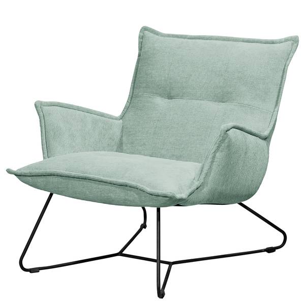 Fauteuil Tutu corduroy Fjella: mint - zonder hocker - met armleuningen