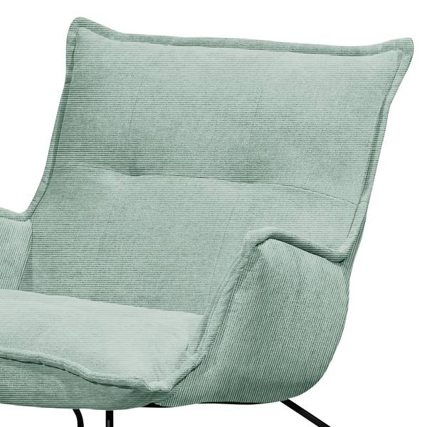 Fauteuil Tutu corduroy Fjella: mint - zonder hocker - met armleuningen