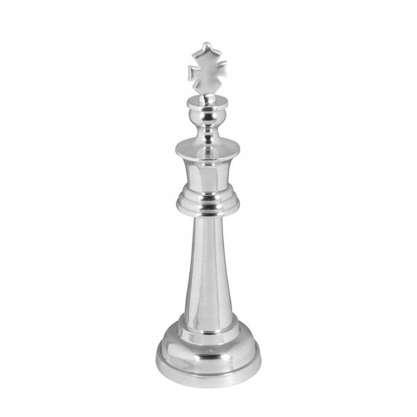 Skulptur König Aluminium - Silber