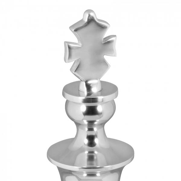 Skulptur König Aluminium - Silber