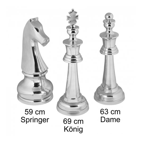 Skulptur König Aluminium - Silber
