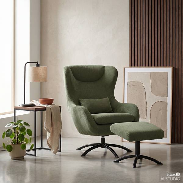 Sessel Barnard Cord mit Hocker kaufen