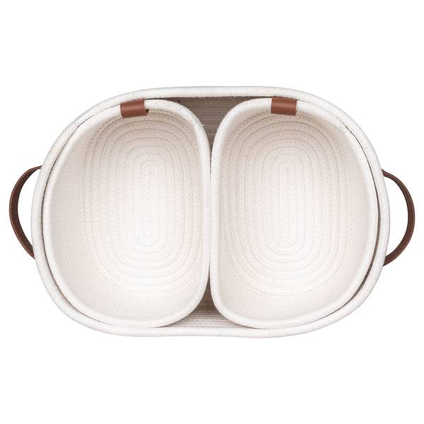 Aufbewahrungskorb Jarana 3er-Set Baumwolle - Weiß