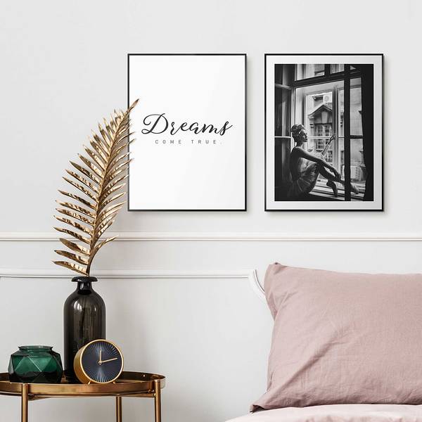 Wandbild Ballerina 2-teilig Art Print auf MDF - 30 x 40 cm