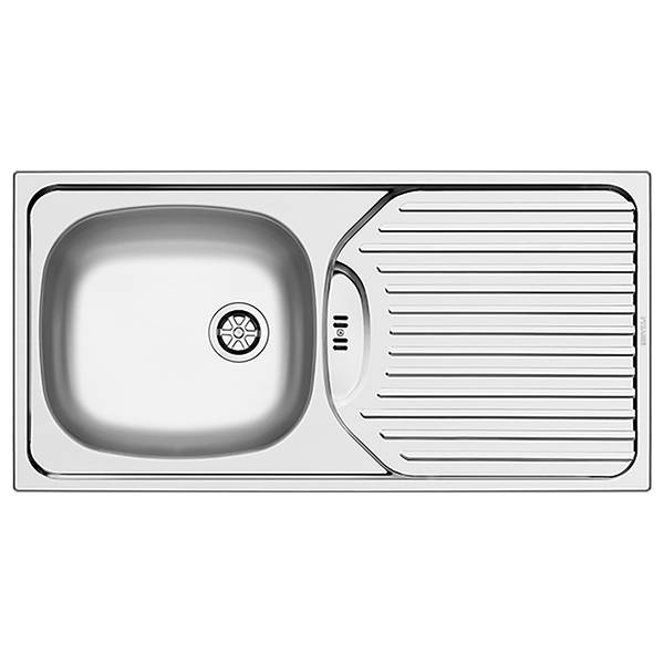 Küchenzeile Impuls 280 cm Hochglanz Hellgrau - Ausrichtung rechts - Mit Elektrogeräten