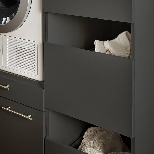 Wasmachinekast-set Laundreezy B antracietkleurig - 185 x 200 cm