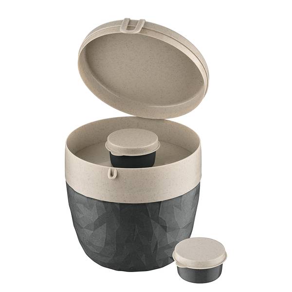 Lunchbox Bentobox L polypropeen - donkergrijs - donkergrijs