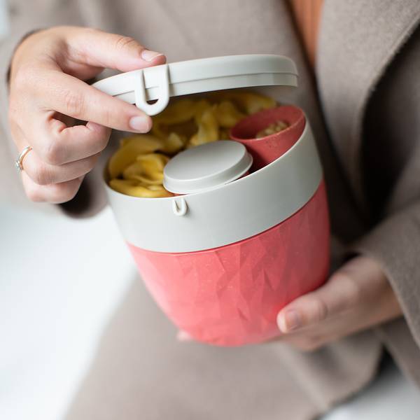 Lunchbox Bentobox L polypropeen - donkergrijs - donkergrijs